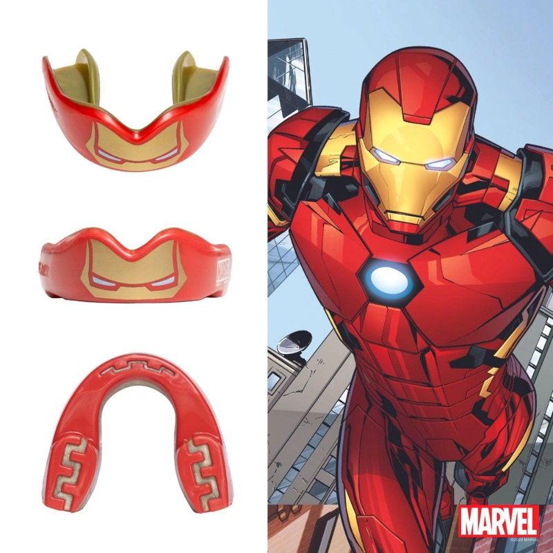 PROTECTOR BUCAL NIÑO SAFEJAWZ MARVEL IRON MAN ROJO - 2