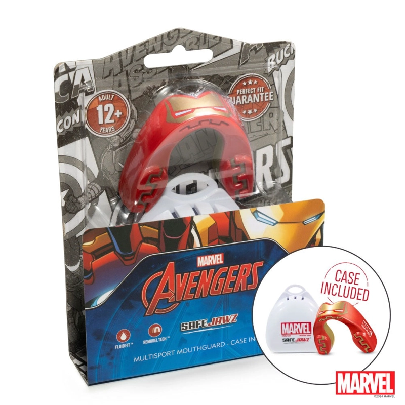 PROTECTOR BUCAL NIÑO SAFEJAWZ MARVEL IRON MAN ROJO - 3