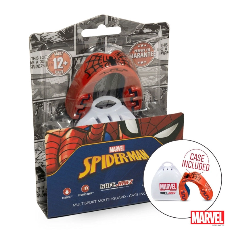 PROTECTOR BUCAL NIÑO SAFEJAWZ MARVEL SPIDER MAN ROJO - 3