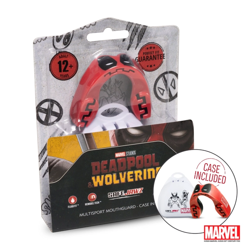PROTECTOR BUCAL HOMBRE SAFEJAWZ MARVEL DEADPOOL ROJO - 4
