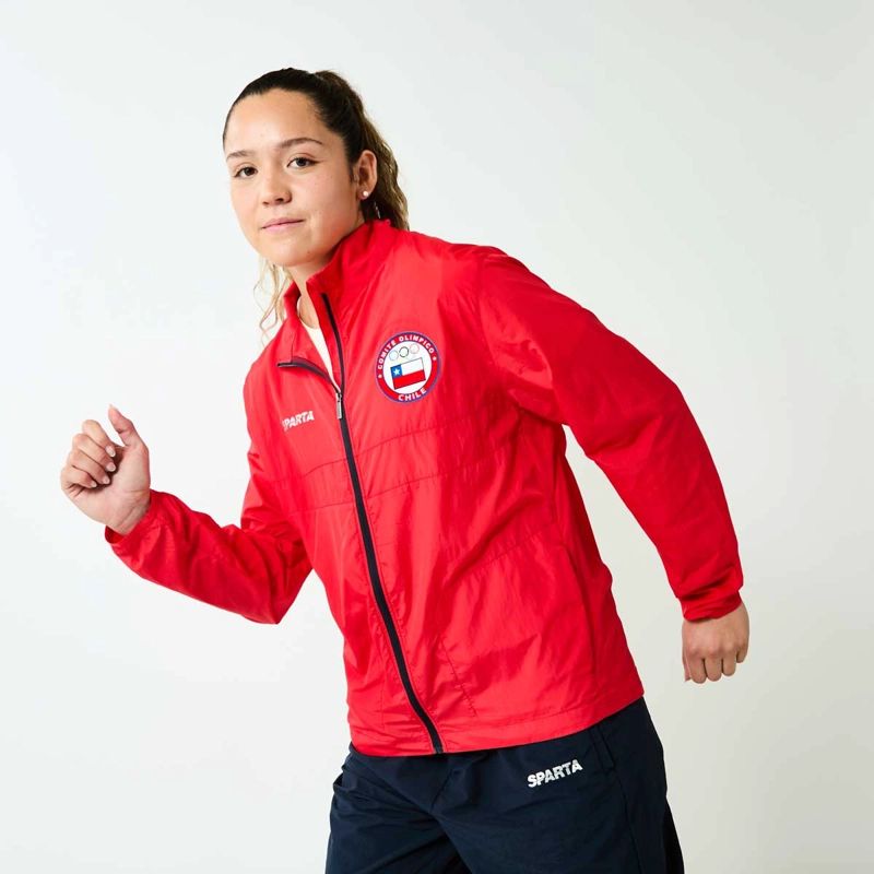 CORTAVIENTO MUJER SPARTA TEAM CHILE ROJO XL
