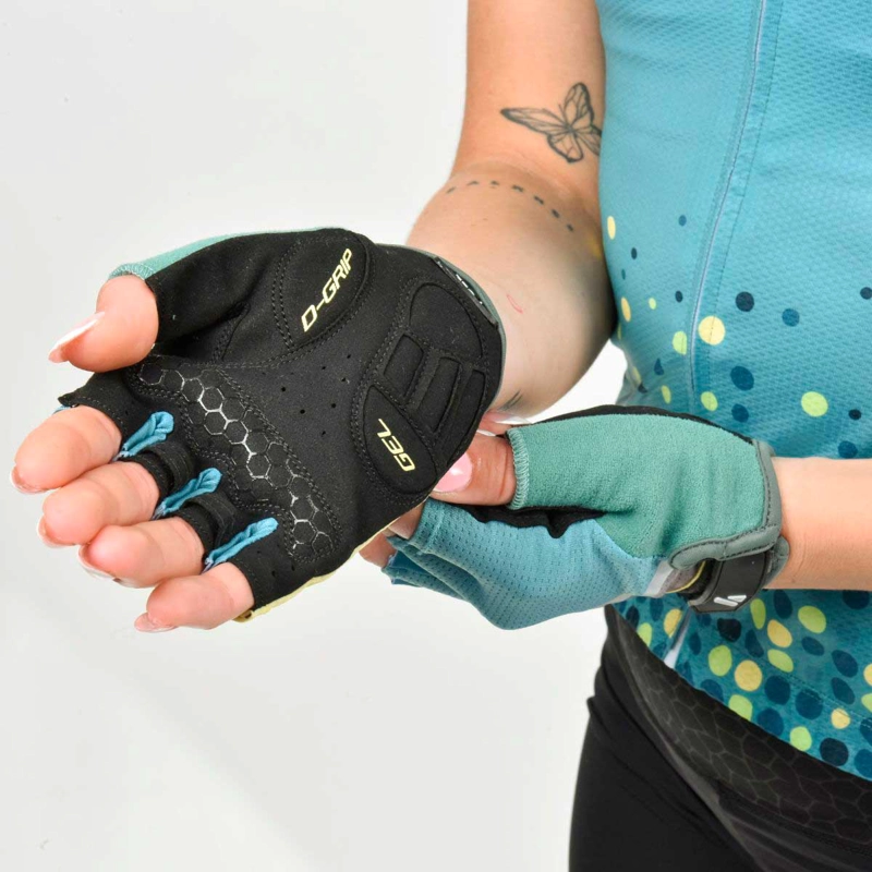 GUANTES CICLISMO MUJER ALTITUDE SHORT FINGER TURQUESA - 2