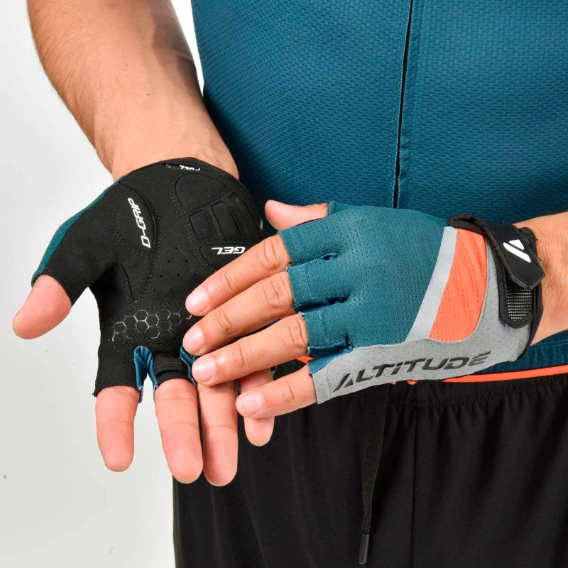GUANTE CICLISMO HOMBRE ALTITUDE SHORT FINGER VERDE - 3