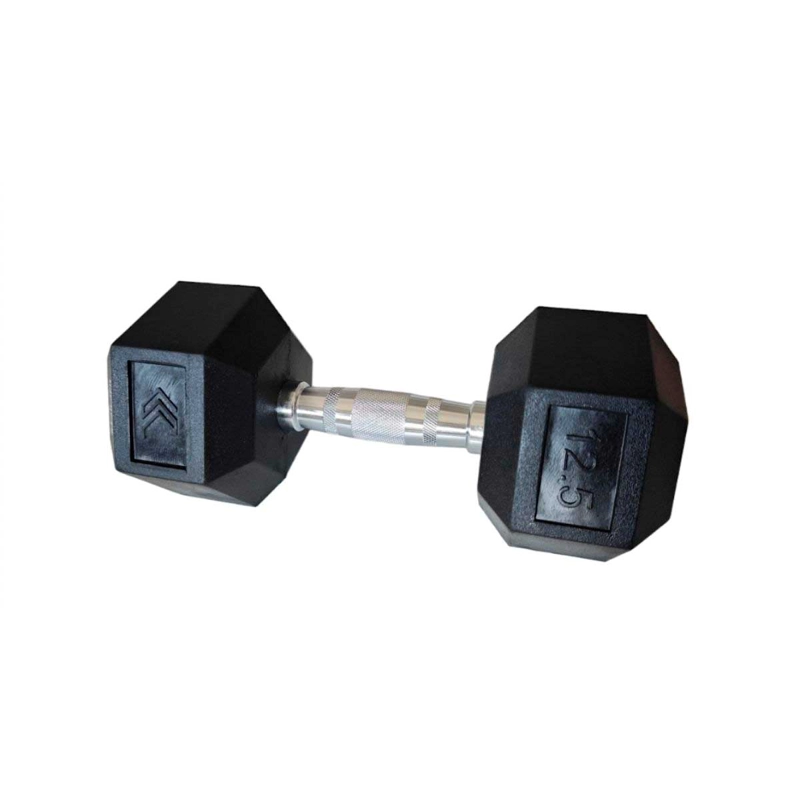 MANCUERNA HEXAGONAL BLU FIT 12,5 KG NEGRO - 2