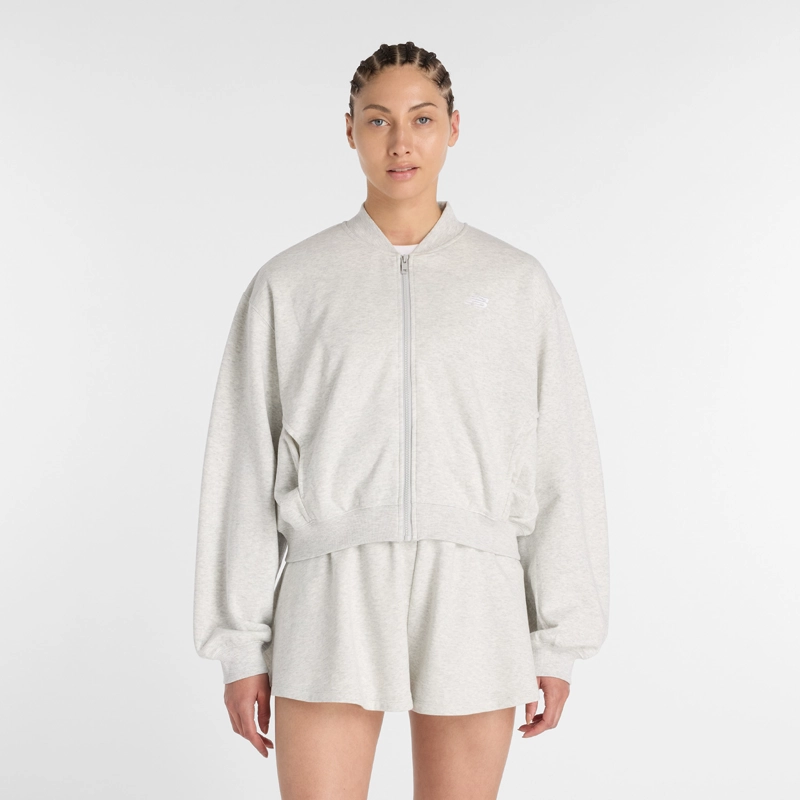 POLERON LIFESTYLE MUJER NEW BALANCE FRENCH TERRY BOMBER - 1