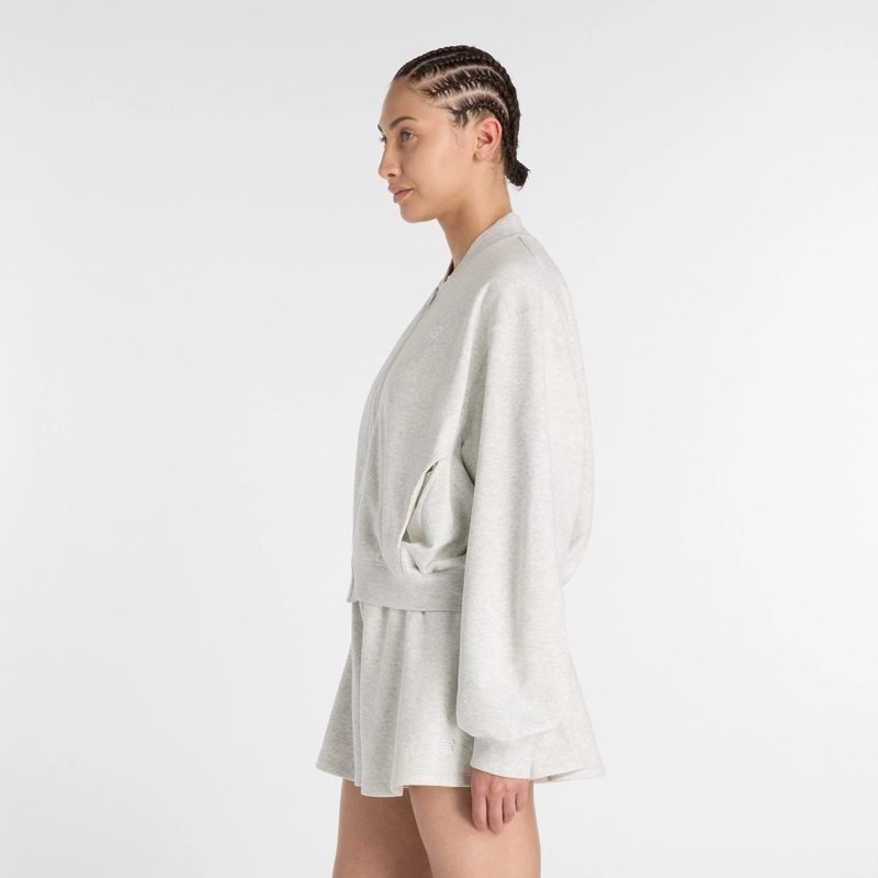 POLERON LIFESTYLE MUJER NEW BALANCE FRENCH TERRY BOMBER - 2