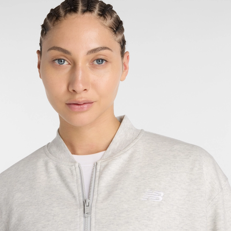 POLERON LIFESTYLE MUJER NEW BALANCE FRENCH TERRY BOMBER - 4