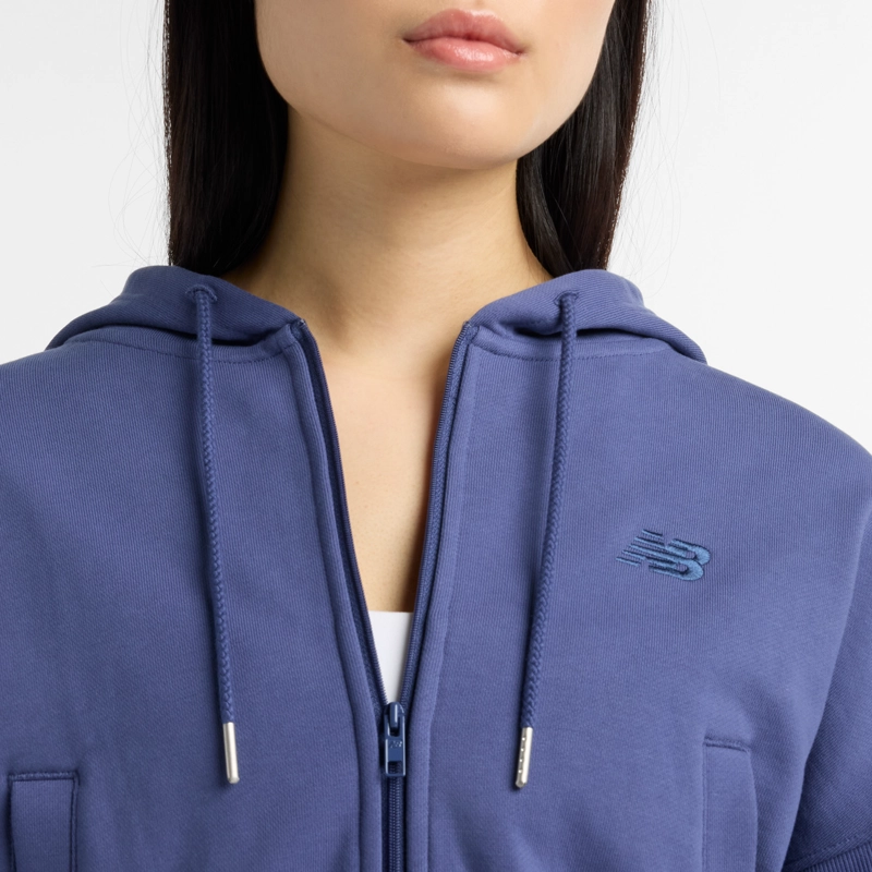 POLERON LIFESTYLE MUJER NEW BALANCE FRENCH TERRY FULL ZIP - 5