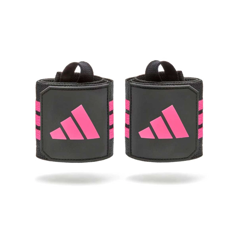 MUÑEQUERAS FITNESS ADIDAS NEGRO/ROSADO - 1