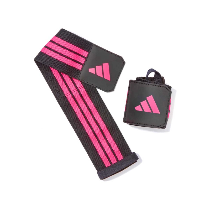 MUÑEQUERAS FITNESS ADIDAS NEGRO/ROSADO - 3