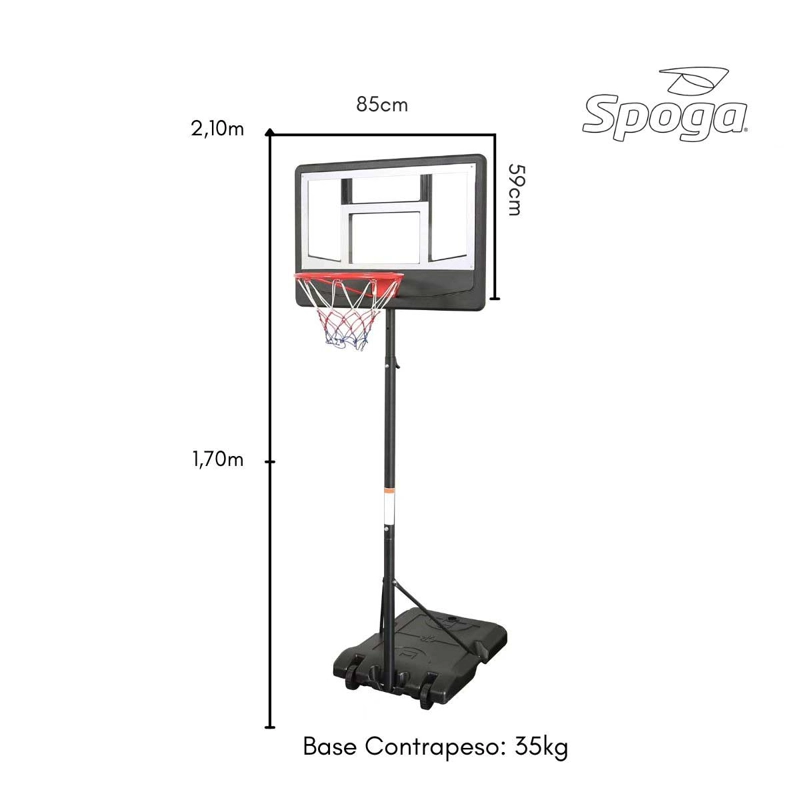 ARO BASQUETBOL AJUSTABLE SPOGA JUNIOR STAND ADVANCE ARO 38CM - 4