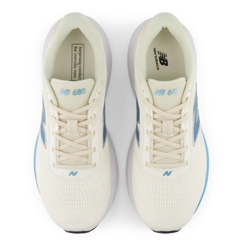 ZAPATILLAS RUNNING MUJER NEW BALANCE 680 V9 CREMA/CELESTE - 3