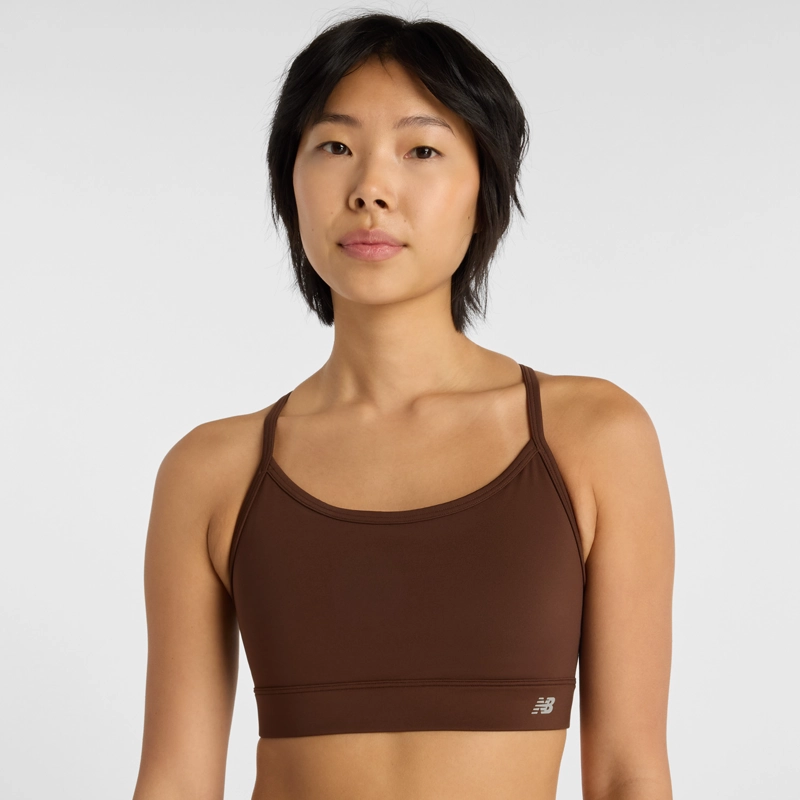 PETO RUNNING MUJER NEW BALANCE ESSENTIALS BRA CAFE - 7