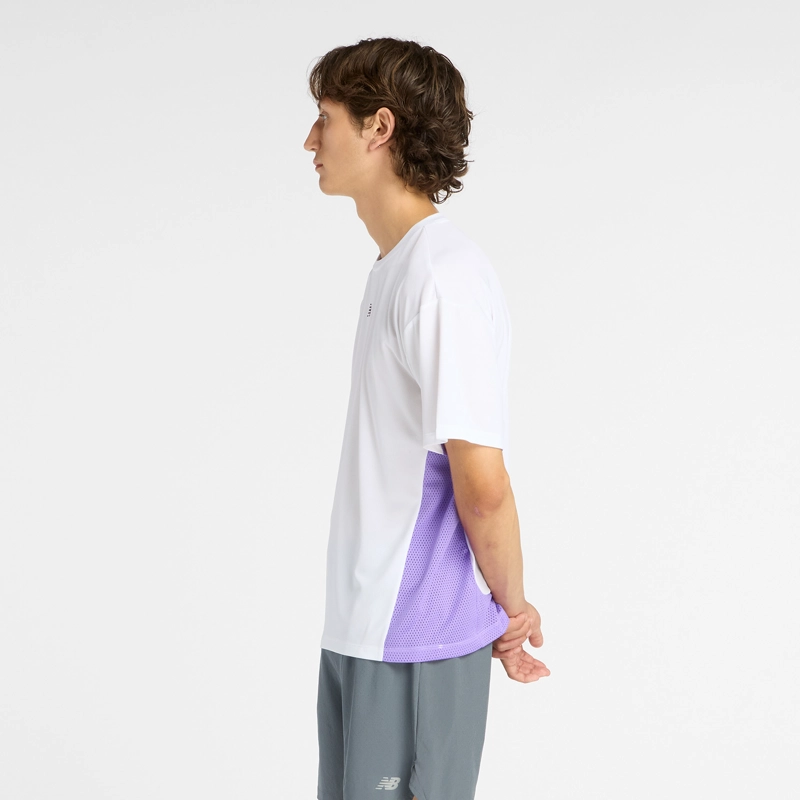 POLERA RUNNING HOMBRE NEW BALANCE FAST DAYS T-SHIRT BLANCA - 2