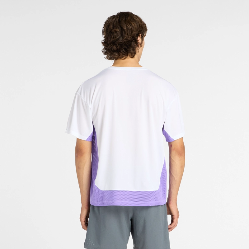 POLERA RUNNING HOMBRE NEW BALANCE FAST DAYS T-SHIRT BLANCA - 3
