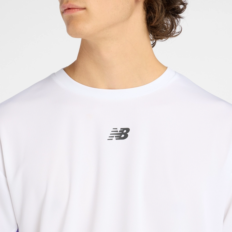 POLERA RUNNING HOMBRE NEW BALANCE FAST DAYS T-SHIRT BLANCA - 4
