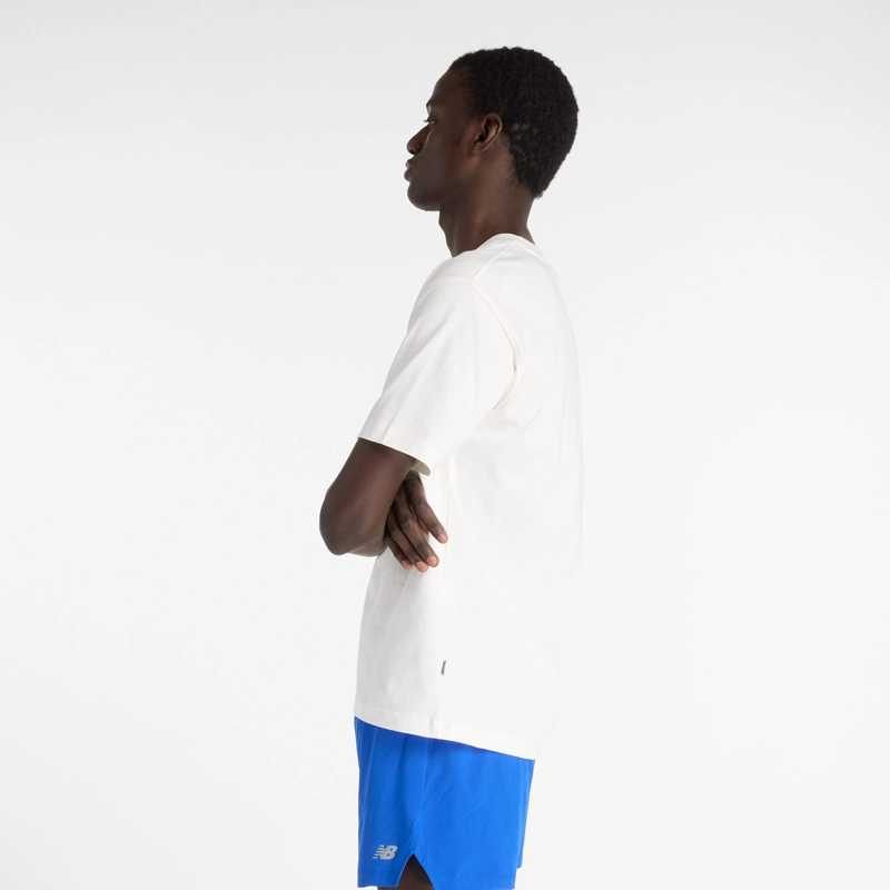 POLERA LIFESTYLE HOMBRE NEW BALANCE ATHLETICS PREMIUM BLANCA - 2