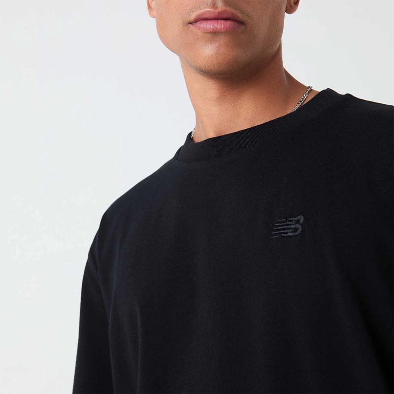POLERA LIFESTYLE HOMBRE NEW BALANCE ATHLETICS COTTON NEGRA - 3