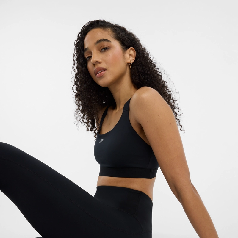 PETO RUNNING MUJER NEW BALANCE ESSENTIAL TRAIN BRA NEGRO - 2