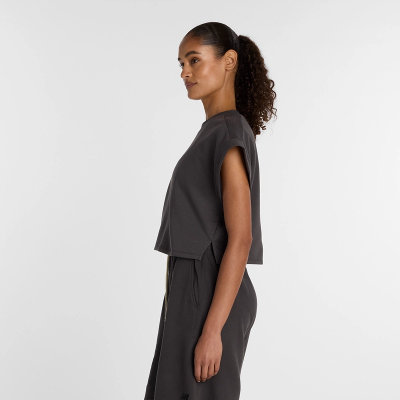 POLERA LIFESTYLE MUJER NEW BALANCE FLEECE T-SHIRT NEGRA - 2