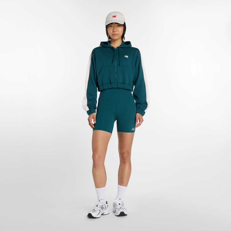 POLERON LIFESTYLE MUJER NEW BALANCE INTERLOCK FULL ZIP VERDE - 1