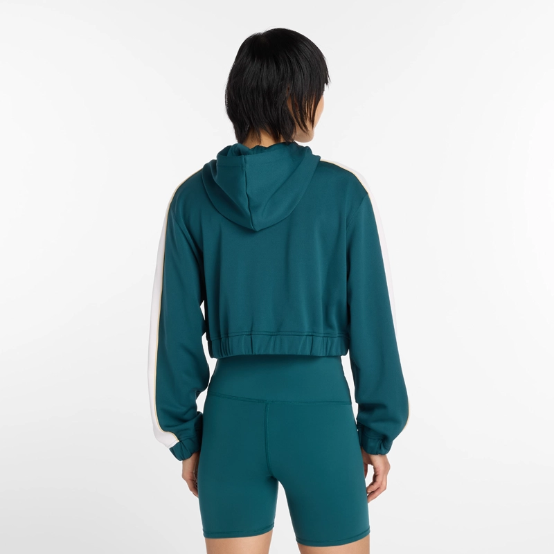 POLERON LIFESTYLE MUJER NEW BALANCE INTERLOCK FULL ZIP VERDE - 4