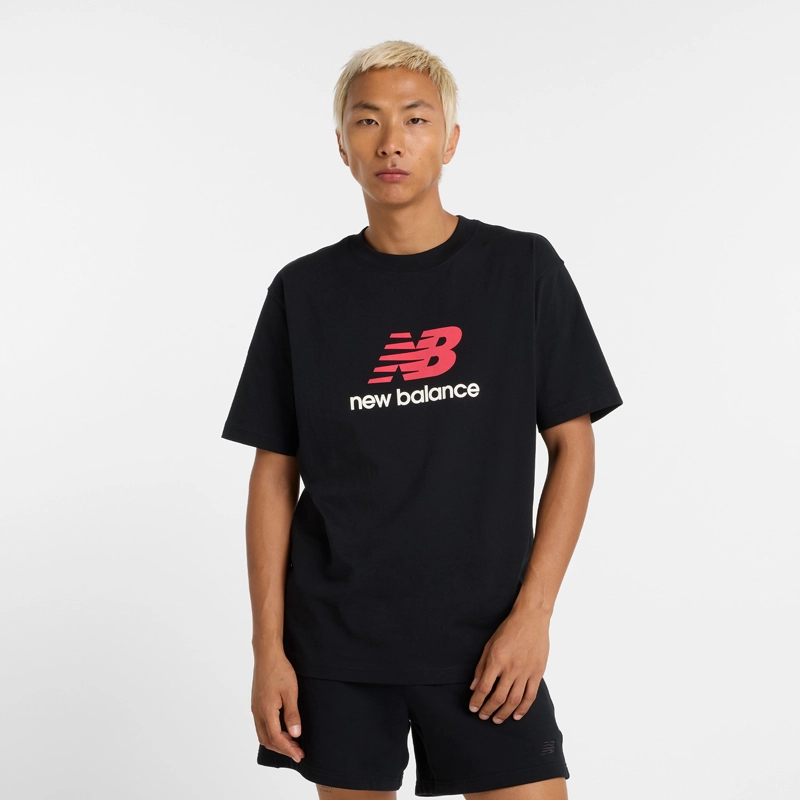 POLERA LIFESTYLE HOMBRE NEW BALANCE ATHLETICS LOGO NEGRA - 3