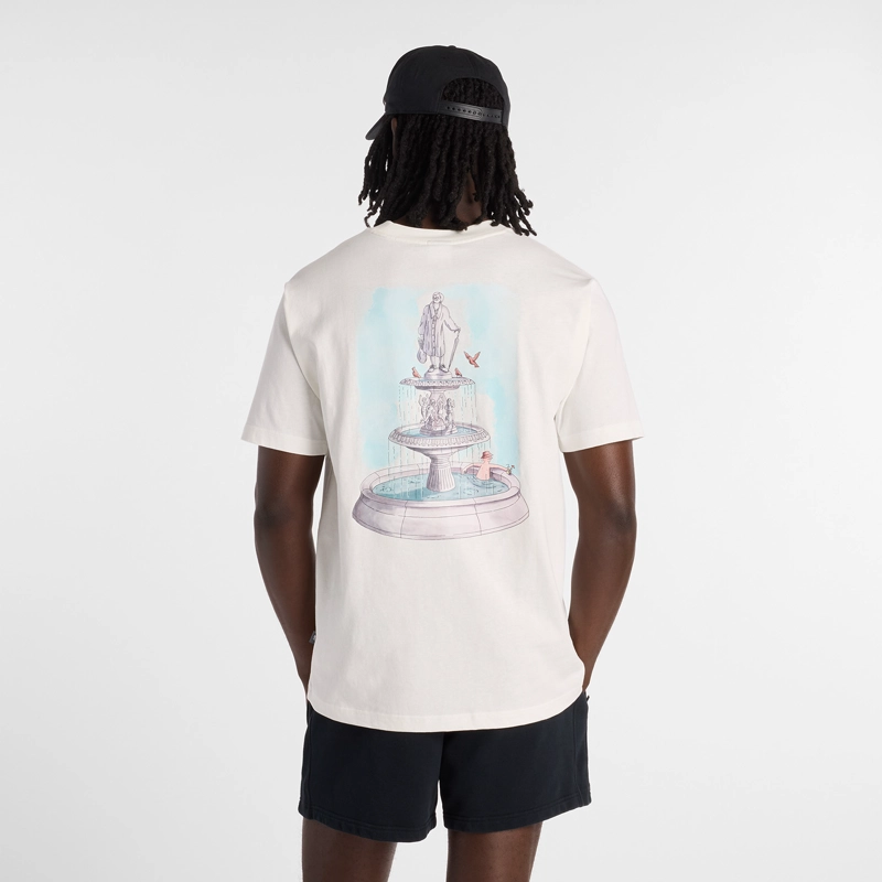 POLERA LIFESTYLE HOMBRE NEW BALANCE FOUNTAIN BLANCA - 4