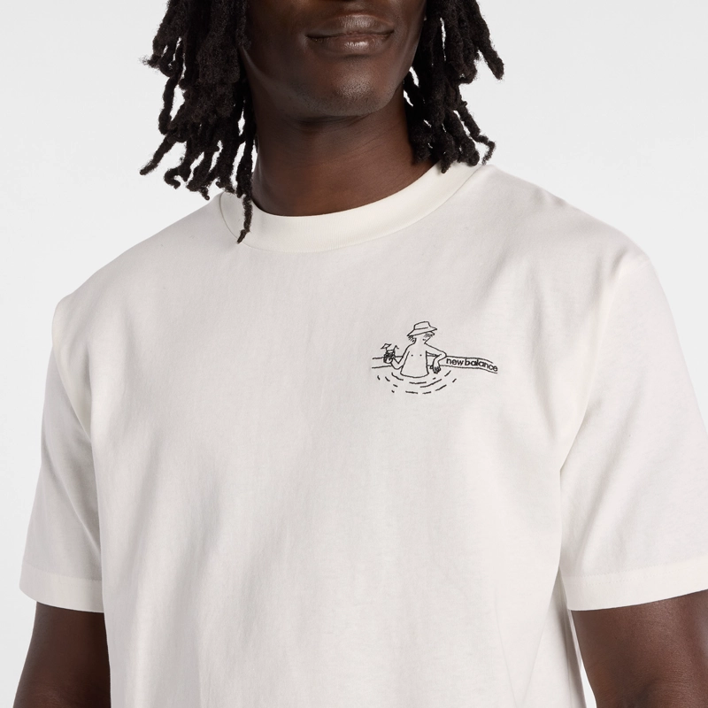 POLERA LIFESTYLE HOMBRE NEW BALANCE FOUNTAIN BLANCA - 5