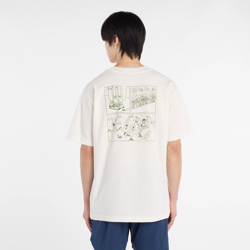 POLERA LIFESTYLE HOMBRE NEW BALANCE RUNNERS BLANCA - 3