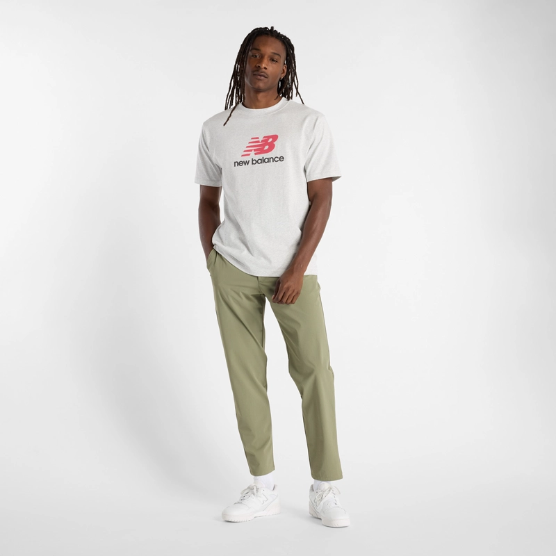 POLERA LIFESTYLE HOMBRE NEW BALANCE ATHLETICS LOGO GRIS - 1