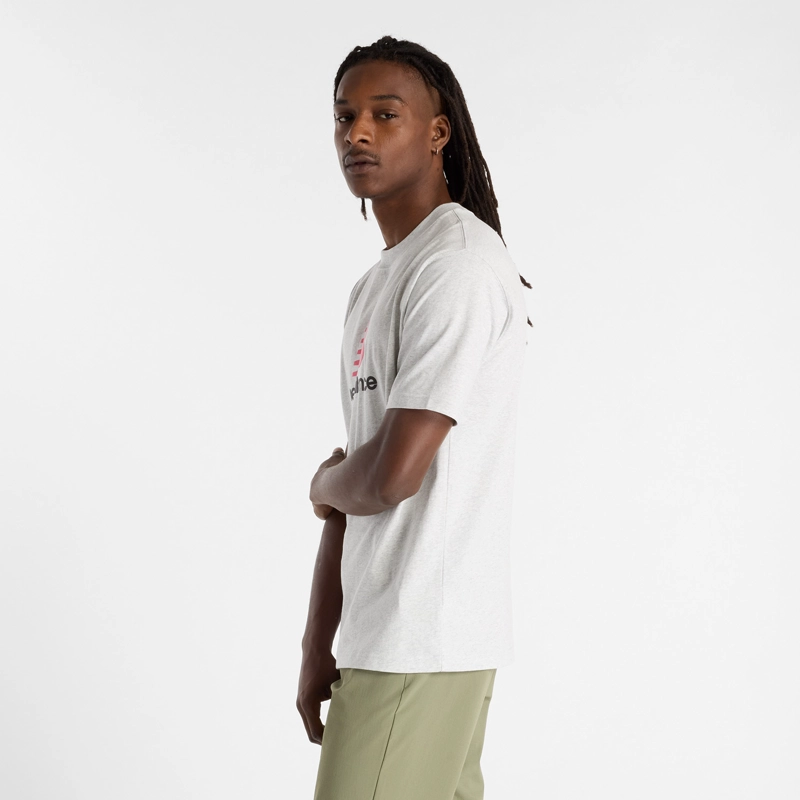 POLERA LIFESTYLE HOMBRE NEW BALANCE ATHLETICS LOGO GRIS - 4