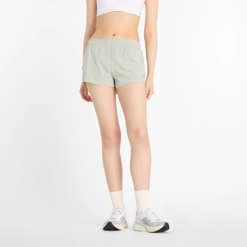 SHORT MUJER NEW BALANCE SPORT RC3 BEIGE - 1