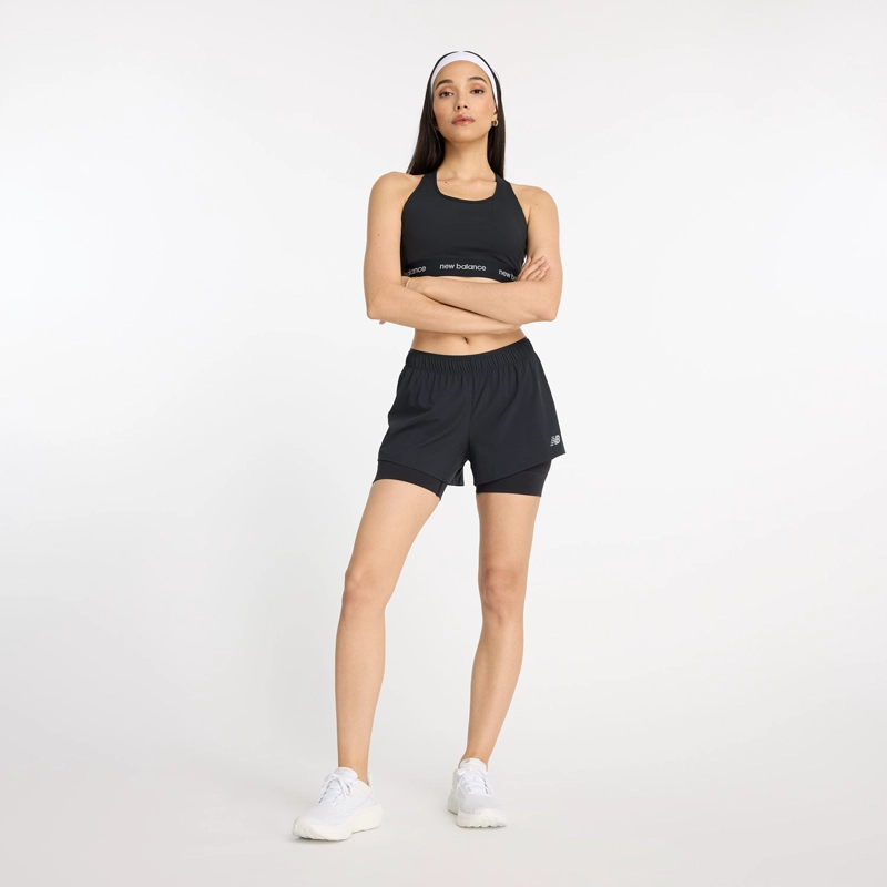 SHORT MUJER NEW BALANCE SPORT RC 2-IN 1 3 NEGRO - 1