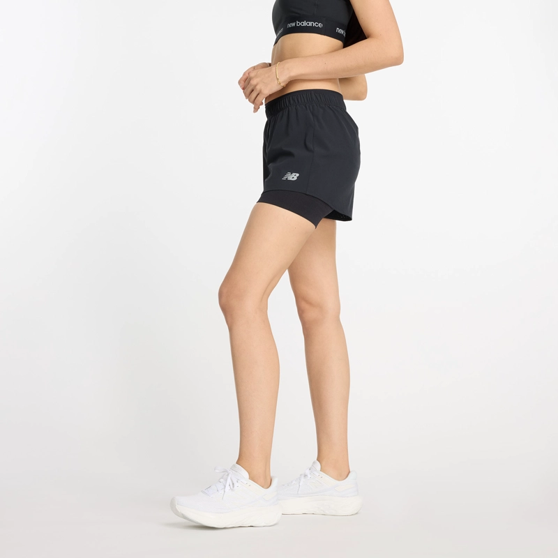 SHORT MUJER NEW BALANCE SPORT RC 2-IN 1 3 NEGRO - 4