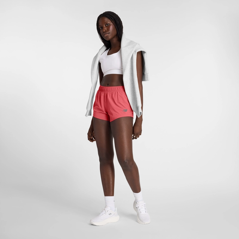 SHORT MUJER NEW BALANCE SPORT RC3 NARANJO - 1