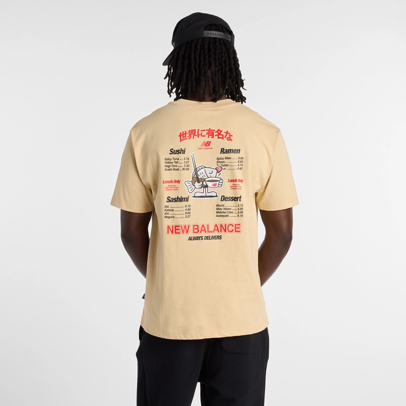 POLERA LIFESTYLE HOMBRE NEW BALANCE RAMEN CAFE  CLARO - 4