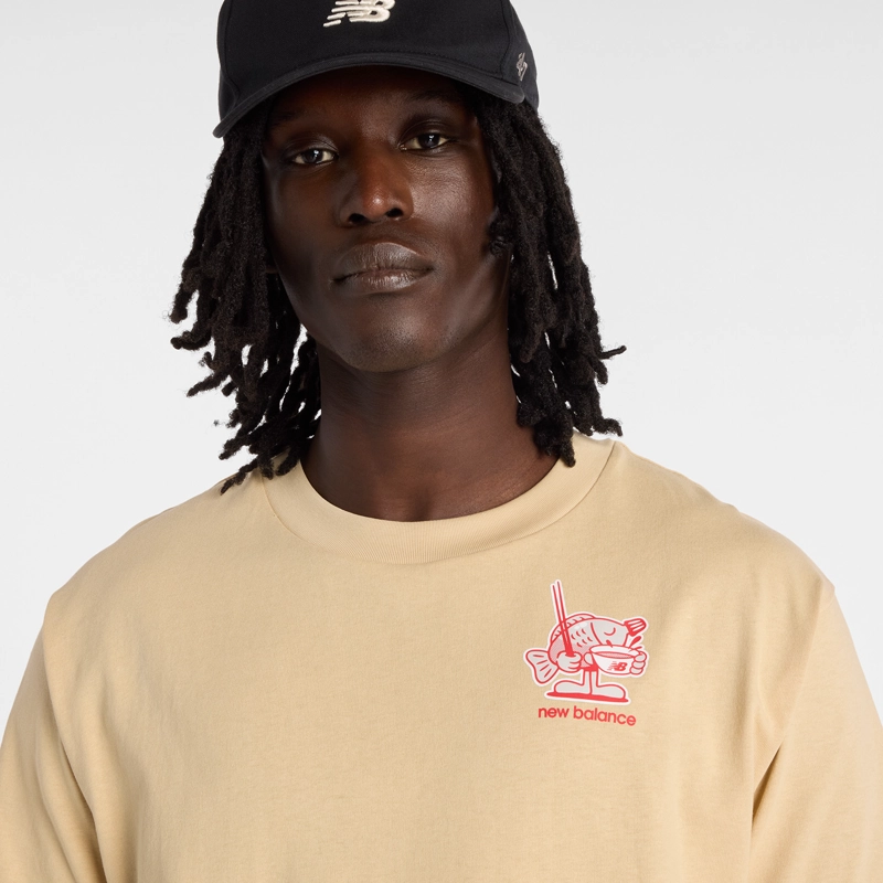 POLERA LIFESTYLE HOMBRE NEW BALANCE RAMEN CAFE  CLARO - 6