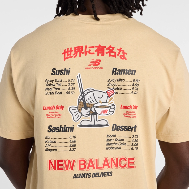 POLERA LIFESTYLE HOMBRE NEW BALANCE RAMEN CAFE  CLARO - 7