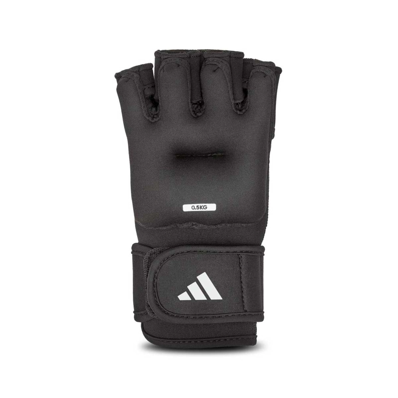 GUANTES CON PESO FITNESS ADIDAS 0.5KG NEGRO - 2