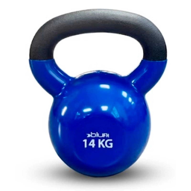 KETTLEBELL BLU FIT PESA RUSA VINILO 14KG AZUL - 1