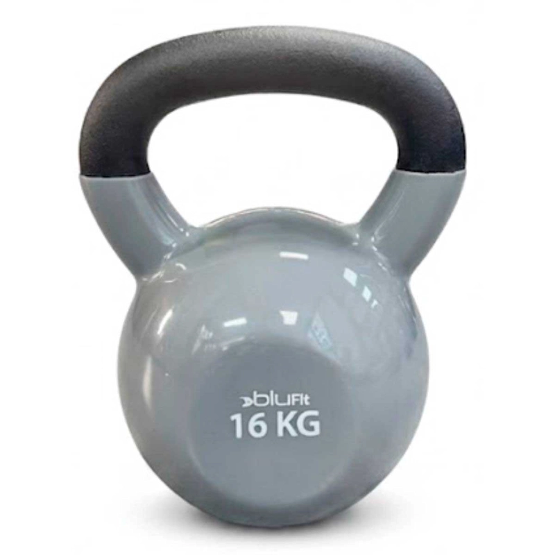 KETTLEBELL BLU FIT PESA RUSA VINILO 16KG GRIS - 1