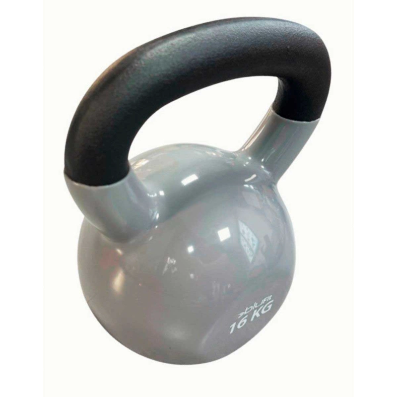 KETTLEBELL BLU FIT PESA RUSA VINILO 16KG GRIS - 2
