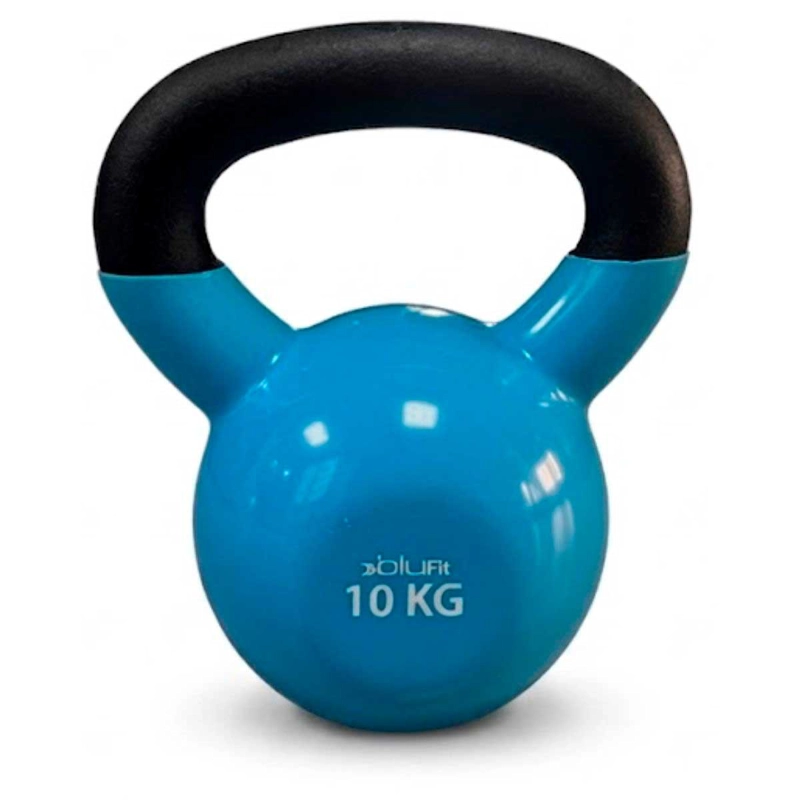 KETTLEBELL BLU FIT PESA RUSA VINILO 10KG CELESTE - 1