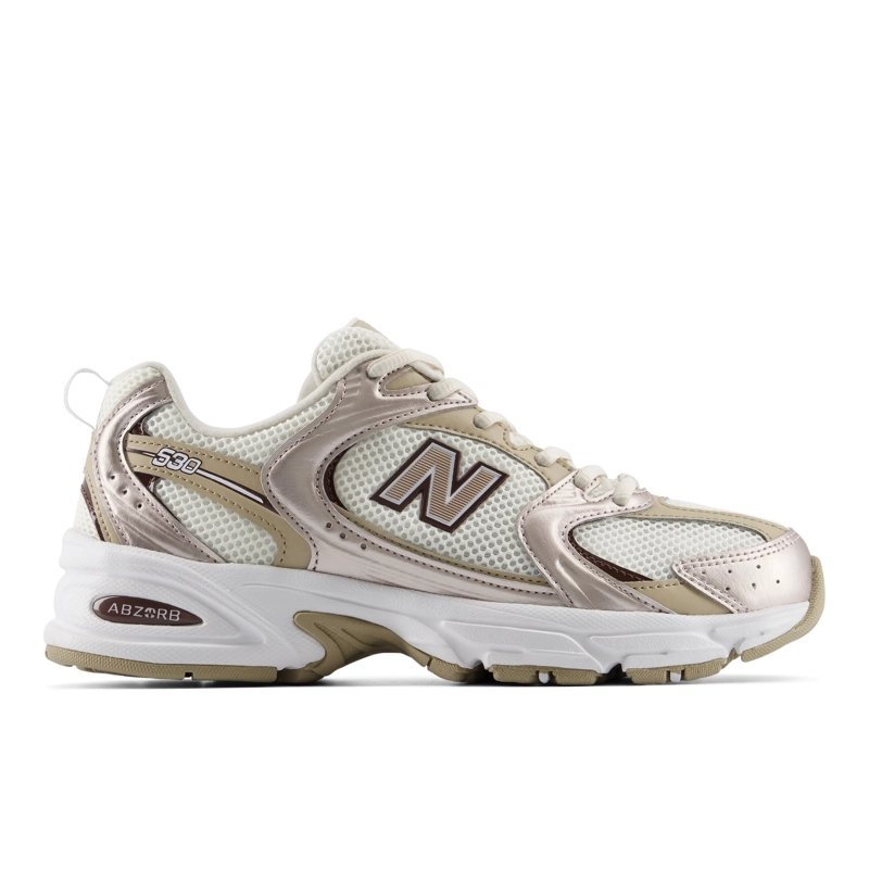 ZAPATILLAS URBANAS UNISEX NEW BALANCE 530 BLANCO/DORADA - 1