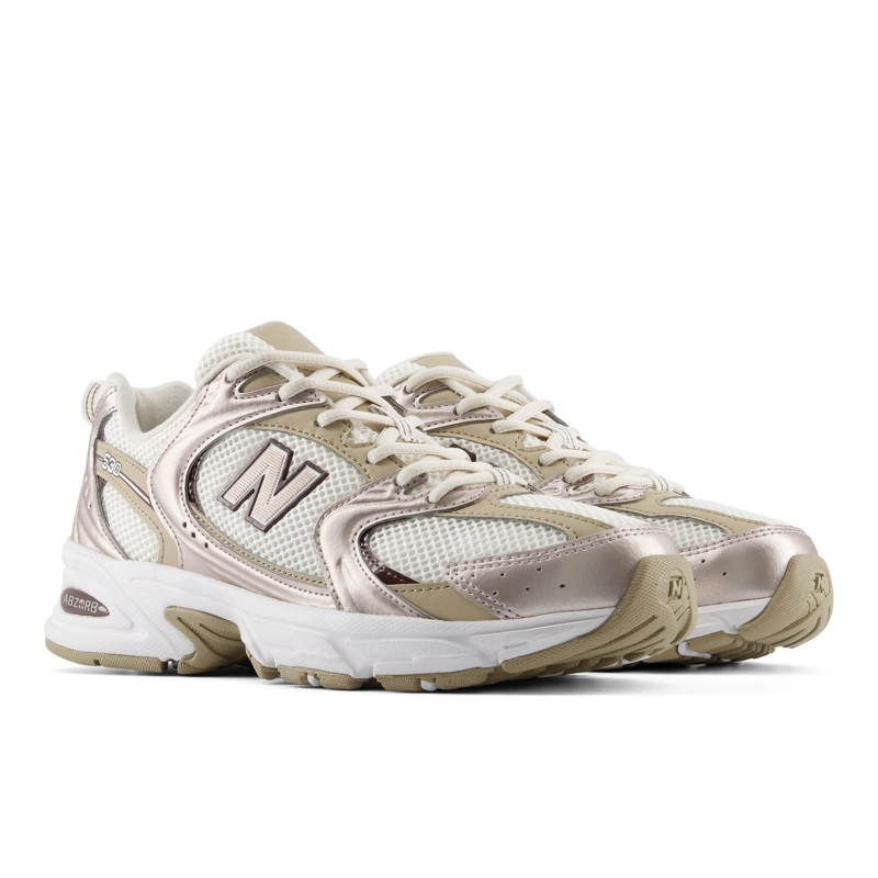 ZAPATILLAS URBANAS UNISEX NEW BALANCE 530 BLANCO/DORADA - 4
