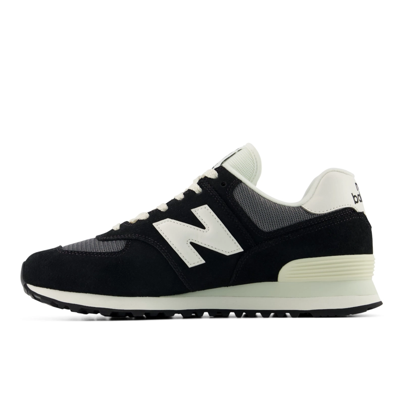 ZAPATILLAS URBANAS UNISEX NEW BALANCE 574 NEGRA/BLANCAS - 2