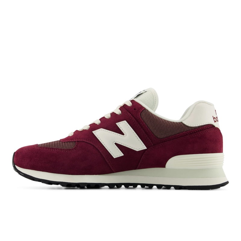 ZAPATILLAS URBANAS UNISEX NEW BALANCE 574 BURDEO/BLANCA - 2