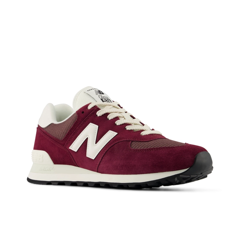 ZAPATILLAS URBANAS UNISEX NEW BALANCE 574 BURDEO/BLANCA - 4