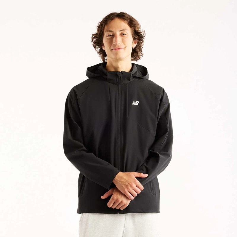 CHAQUETA RUNNING HOMBRE NEW BALANCE UTILITY STRETCH NEGRA - 1